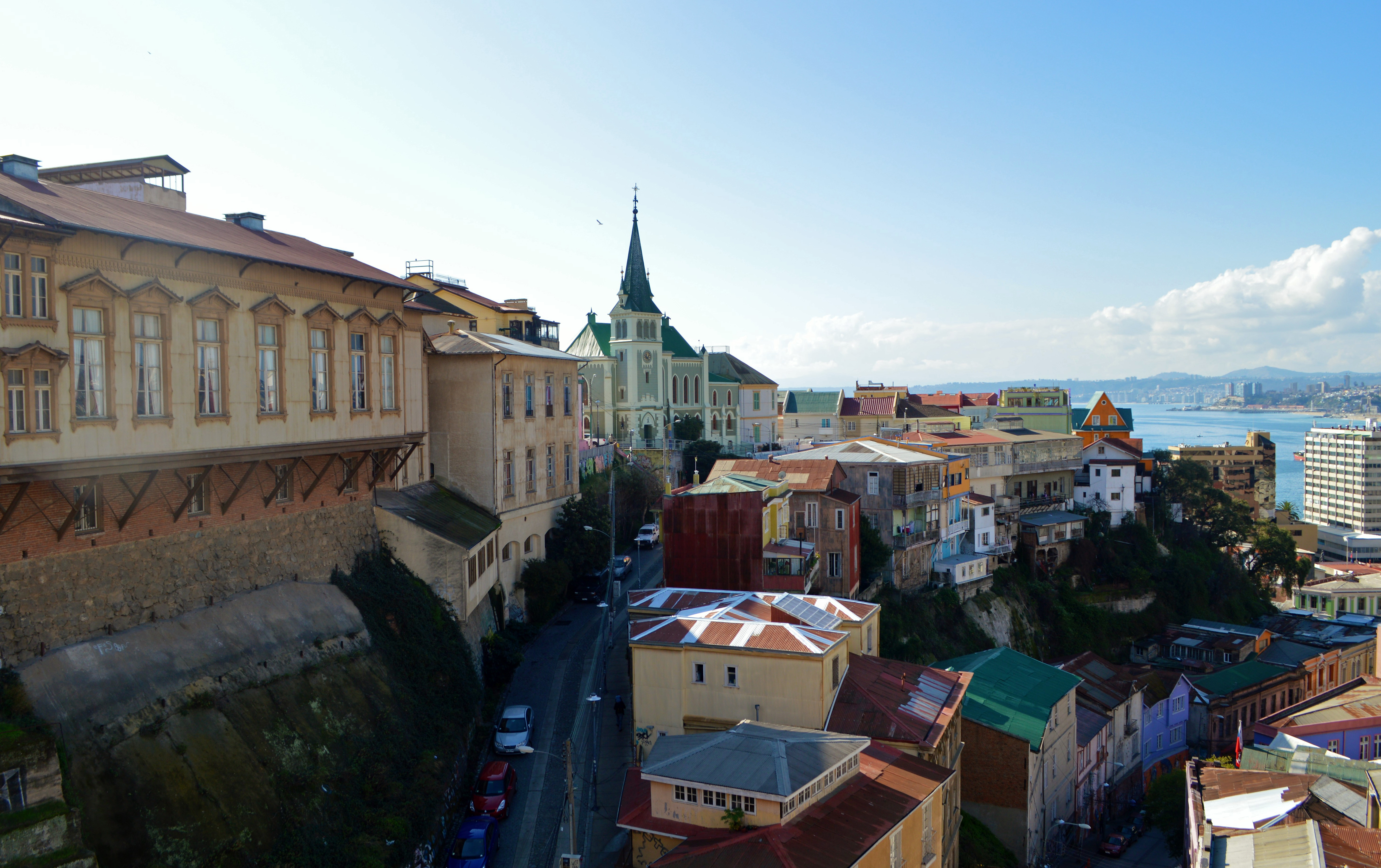 A perspective on the hills of Valparaiso.