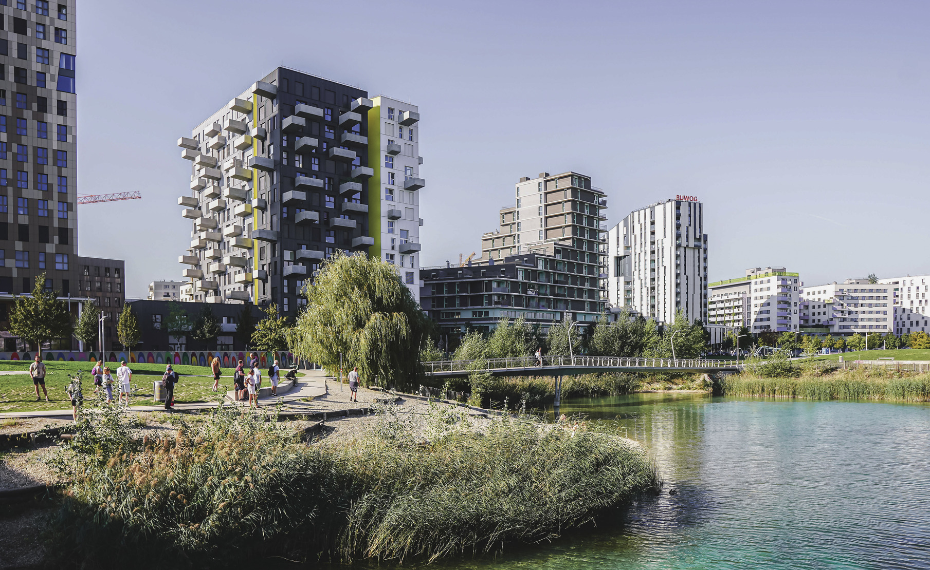 Seestadt Aspern, masterplan: Tovatt Architects, Seepark: Laura Vahl (Lavaland). Photo by: ©Architectural Tours Vienna